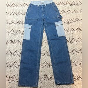 PacSun PacificSun Color-block Boyfriend Cargo Carpenter Pants Size 00 Waist 23in